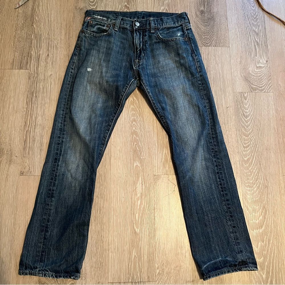 Vtg Y2K Ralph Lauren Denim and Supply Straight Jean Rigid Cotton Mid Rise 30